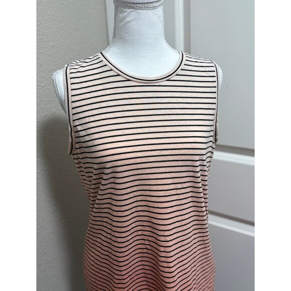 The North Face Pink Ombre With Black Stripes Sleeveless Tank Size Medium - Picture 4 of 8